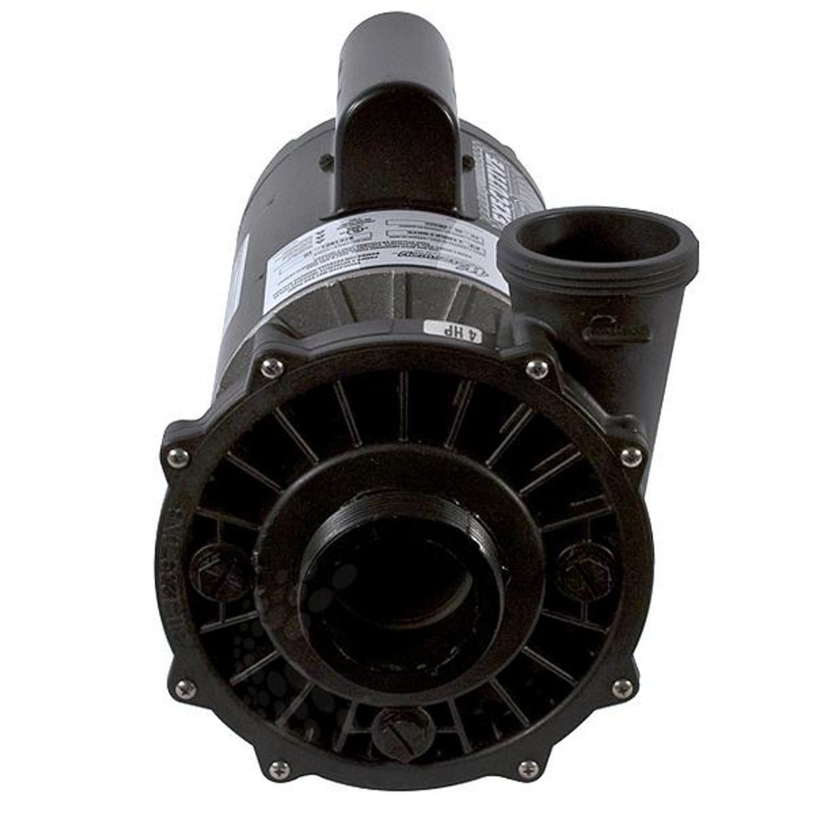 Front view of the Waterway Executive 56fr spa pump showing wet end and suction port