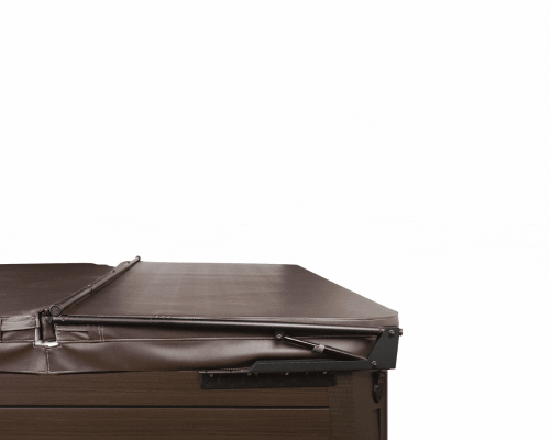 Hot tub cover lift demonstrating easy cover removal