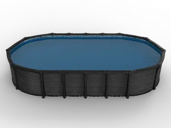 Carvin LAVA oval above ground pool side view in Alberta