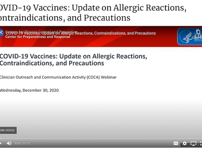 CDC Clinician Outreach and Communication Activity Videos of recent COVID-19 Communications