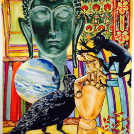 The Balance of the Planet, Mixed Media, gauache, ink, water