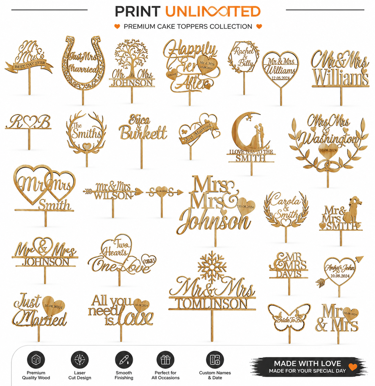 Momente® Premium Acrylic Cake Topper