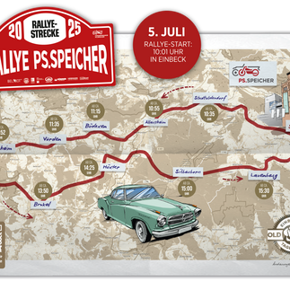Der Streckenverlauf der PS.SPEICHER-Rallye 2025.