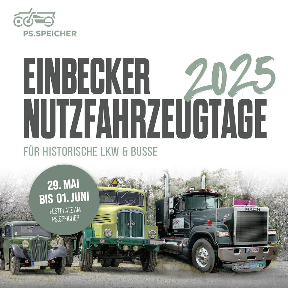 Veranstaltungsplakat der Einbecker Nutzfahrzeugtage 2025.