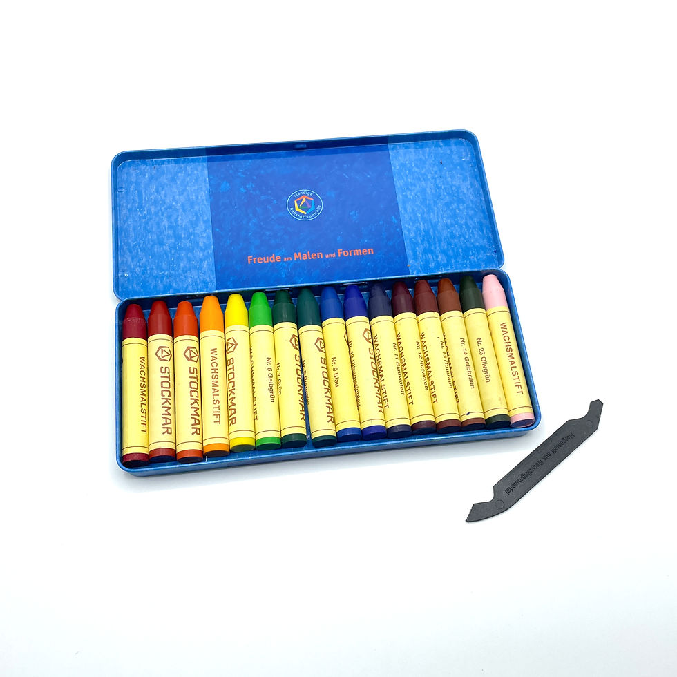 Stockmar Wachsmalstifte Waldorf-Mix mit 16 Farben und Schaber