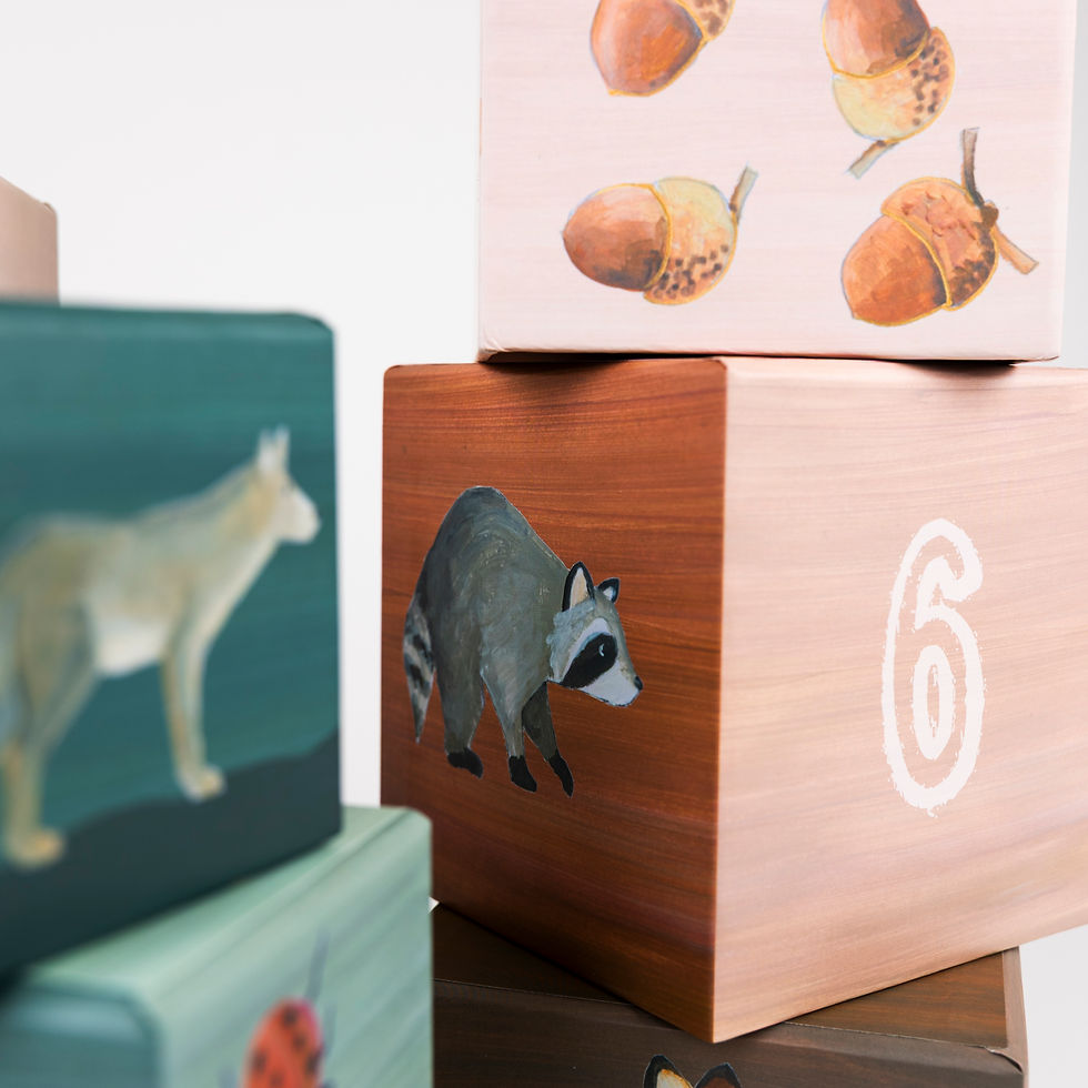 Stapelwürfel Waldtiere mit Hase, Bär und Fuchs von Egmont Toys