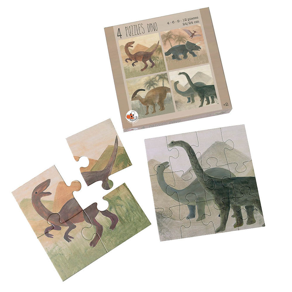 Dinosaurier-Puzzle aus FSC-Karton mit Aquarellmotiv von Egmont Toys