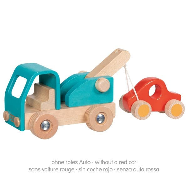 Miniaturbild: Abschleppwagen aus Holz von goki für Kinder ab 2 Jahren