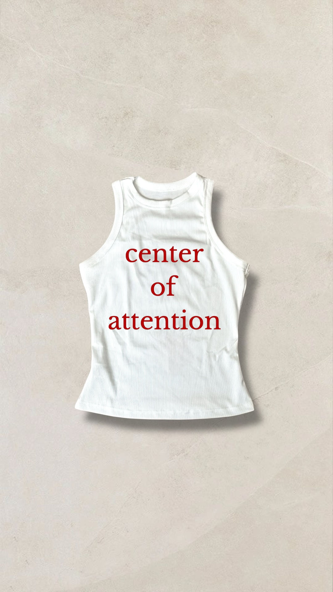 Center of attention tank top