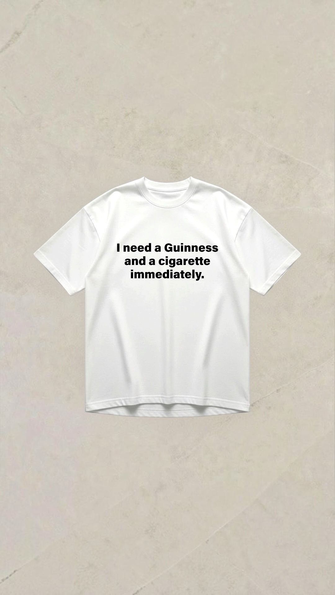I need a Guinness and a cig immediately 