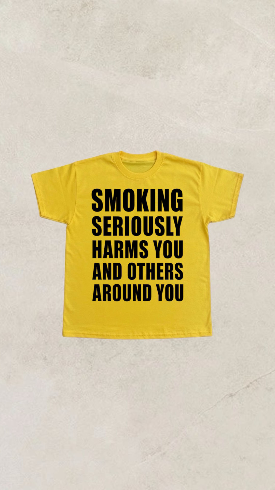 Smoking seriously harms you 