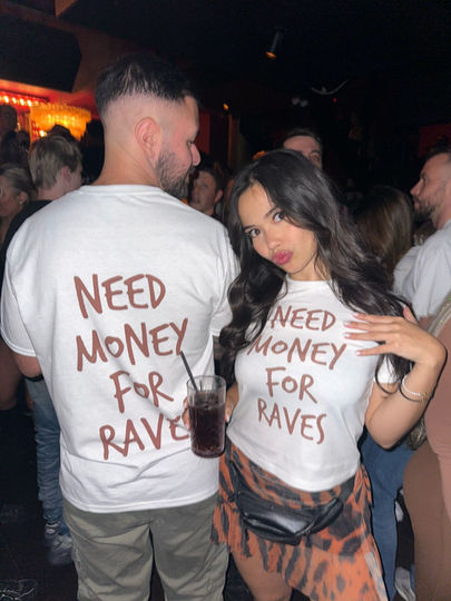 couple matching t-shirts, rave, festival, ultra prints