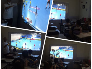 Educação Física - Aula prática e teórica de Handebol