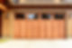 wood garage door with windows