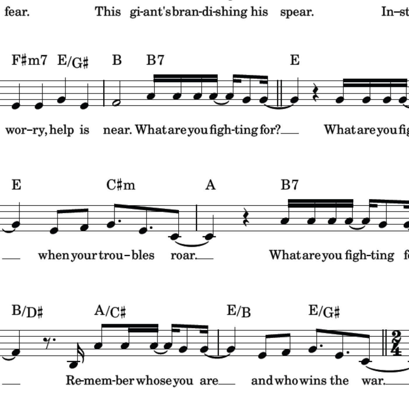 Fighting For Sheet Music
