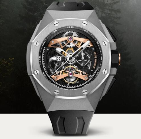 Audemars Piguet ROYAL OAK CONCEPT FLYING TOURBILLON GMT Watch Replica 26612TI.OO.D002CA.01 content media