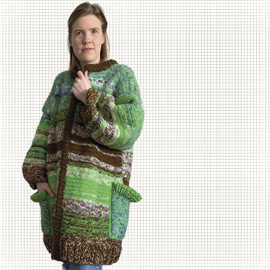 Miniatura: .casaco OVERSIZED ESPINHA DE PEIXE