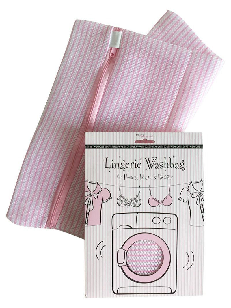 Thumbnail: Lingerie Washbag Pink & White