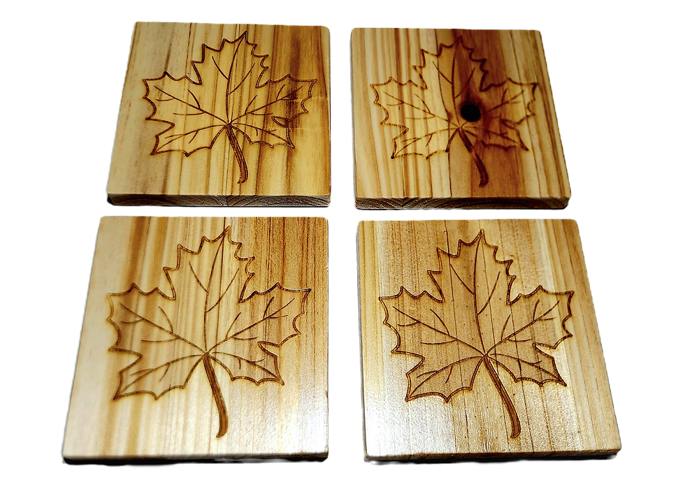 Thumbnail: Maple Leaf Coaster Square Set