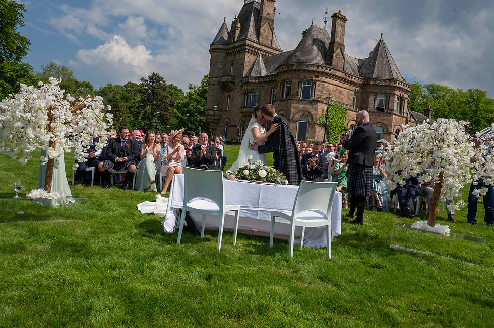 Outdoor Ceremony at Cornhill Castle