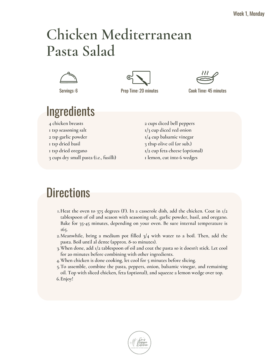 Thumbnail: Summer 4-Week Meal Plan