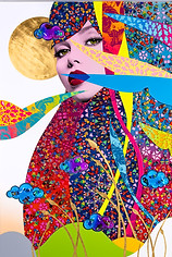 Miss Bugs, Cloud (Hero) No.9, 2023, Silk Screen / Mix Media, lego figures, 24ct gold leaf embossing, hand cast PU resin clouds - semi-submerged lego (exposed) in resin on wood and aluminum, 45.27 x 65.74 in Series of 3 plus 1 APÂ