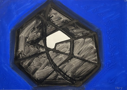 David Hayes (1931 - 2013) Study for Viaduct Series, 1984 Gouache on Paper 16 x 23 in
