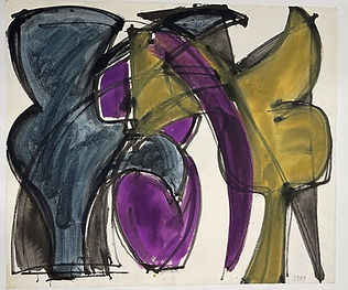 David Hayes (1931 - 2013) Double Sided Study for Sculpture, 1986 - 1989 19 x 22.50 in