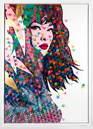 Algorithm Gum painting with colored resin spikes by Miss Bugs