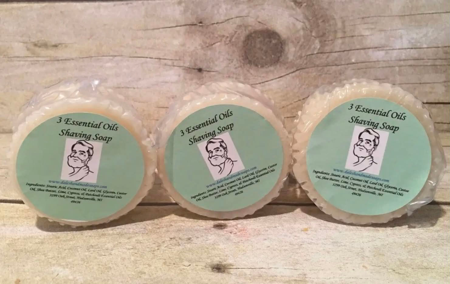 Organic homemade essential oils shaving soap