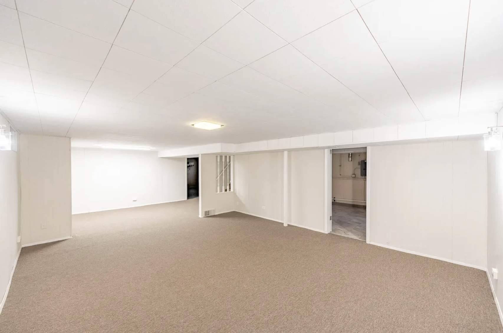 After: basement rec room