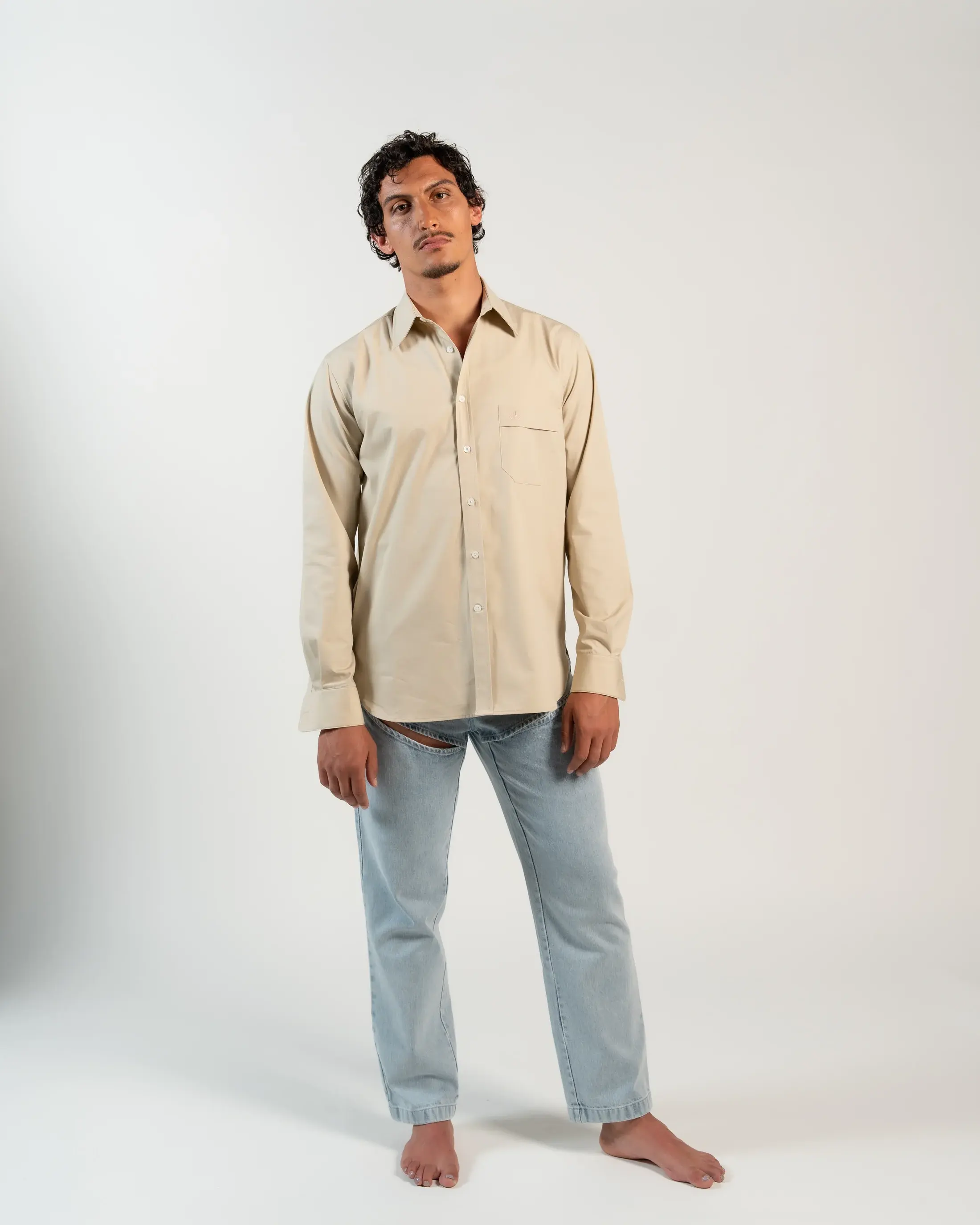 Chemise classique Sable