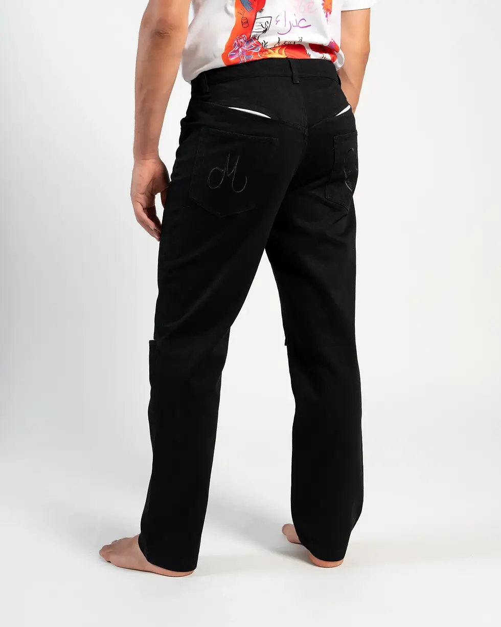 Miniature : Pantalon denim set Jean noir