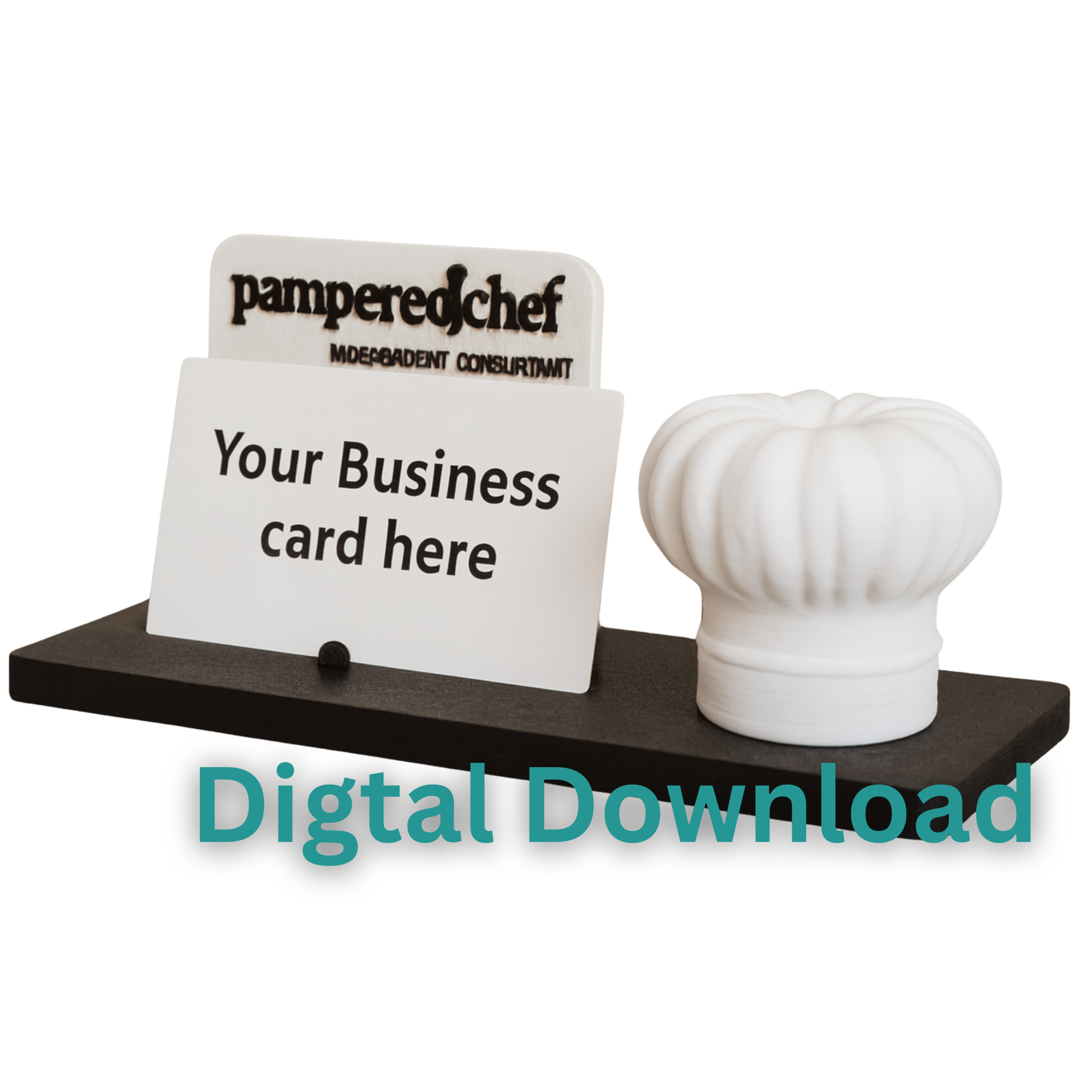 Pampered Chef Business Card Holder – 3D Print File (Digital Download) ✨