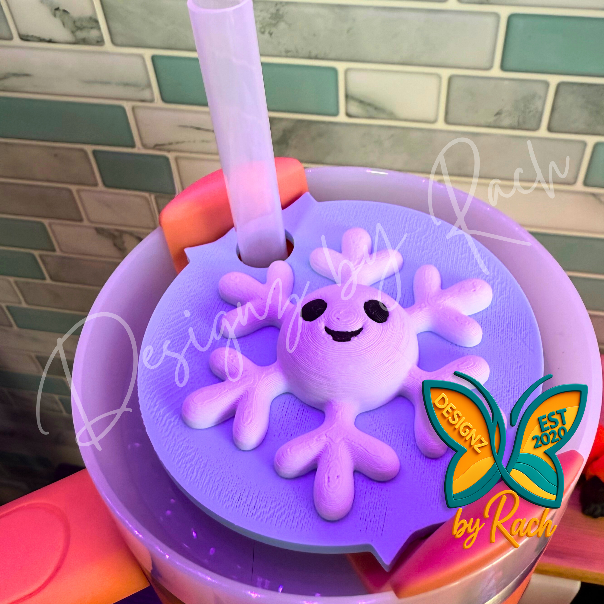 ❄️ Flakey – Kawaii Snowflake 30/40oz Stanley Topper (3MF Digital Download) ☃️