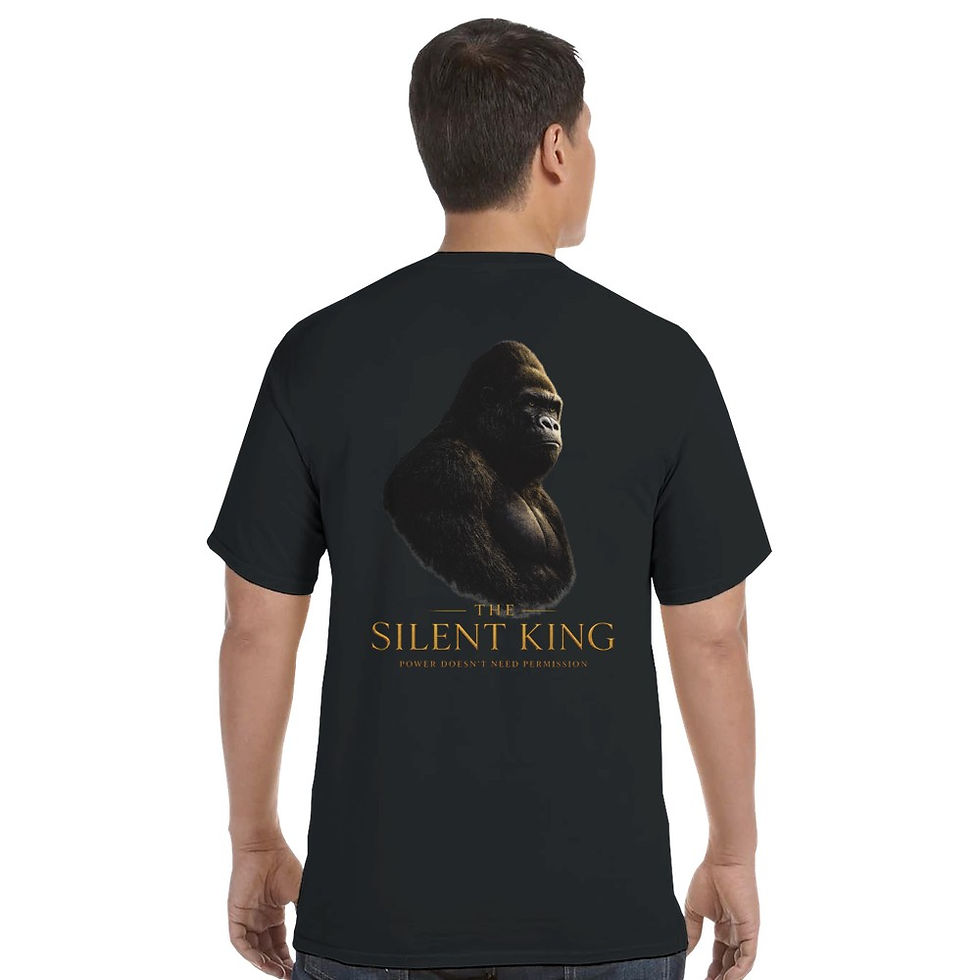 Thumbnail: THE SILENT KING™ | The Last King Collection™ | Black Heavyweight Tee
