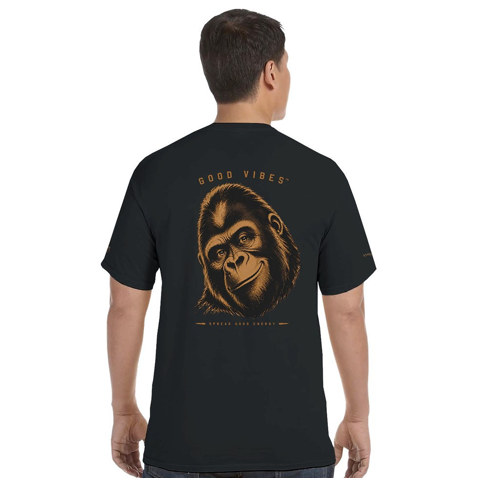Thumbnail: GOOD VIBES™ | Emotion Gorilla Collection™ | Black Heavyweight Tee