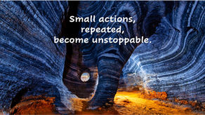 Canyon walls shaped by water over time representing consistency and persistence