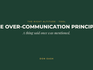 The Over-Communication Principle: A Thing Said Once Was Mentioned