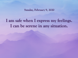 Affirmation for Sunday, February 9, 2020