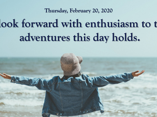Affirmation for Thursday, February 20, 2020