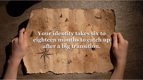 Hands holding a weathered old map with compass rose representing the outdated identity map that drives imposter syndrome