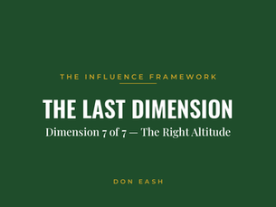 Visibility: The Last Dimension of Influence