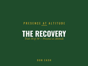 The Recovery: Presence Isn't Never Stumbling — It's the Four Seconds After