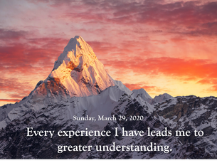 Affirmation for Sunday, March 29, 2020