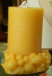 Thumbnail: Large Fruit Ring Beeswax Candle close up
