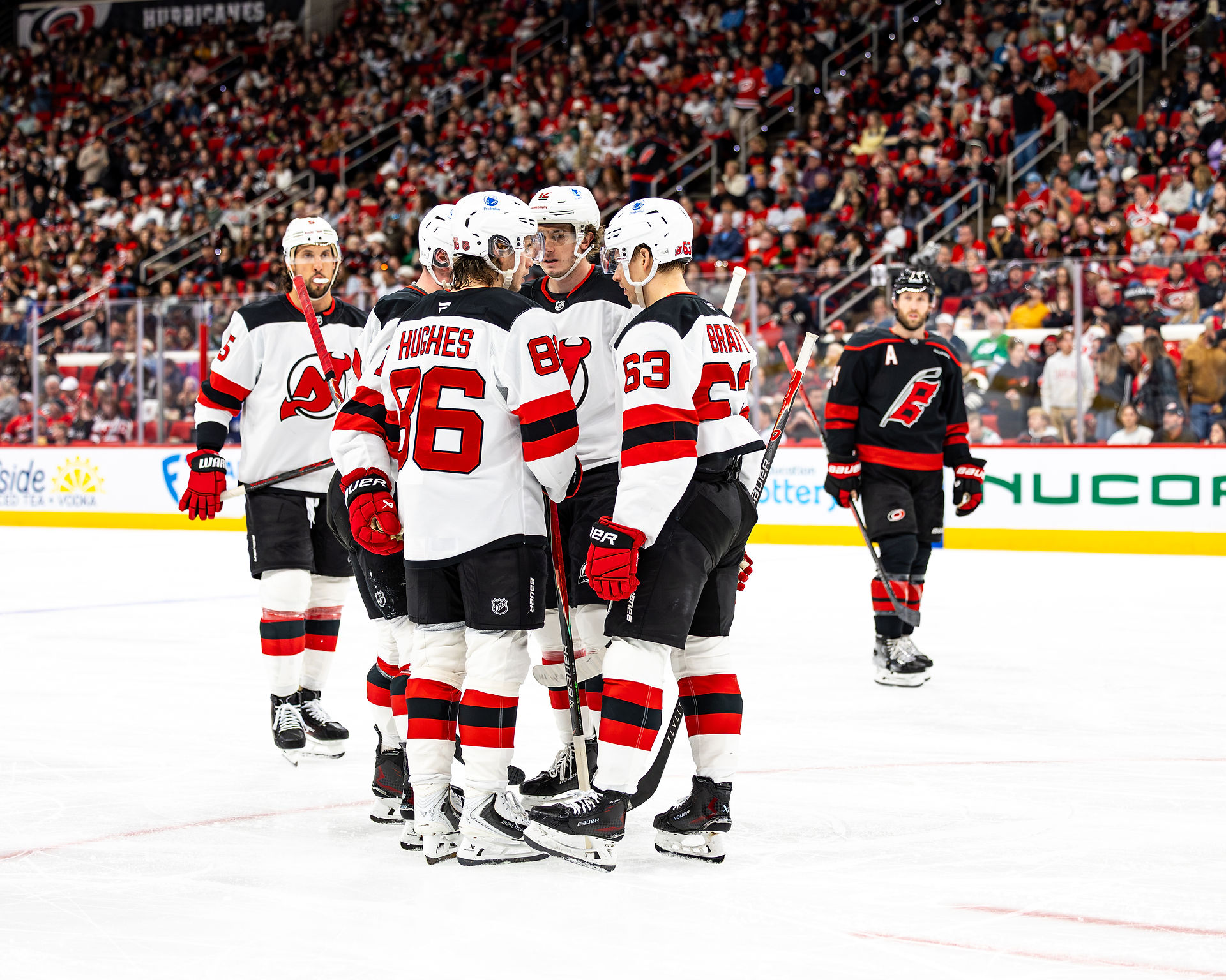 The New Jersey Devils vs. the Carolina Hurricanes, photographed by Christina Winnegar.