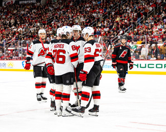 The New Jersey Devils vs. the Carolina Hurricanes, photographed by Christina Winnegar.