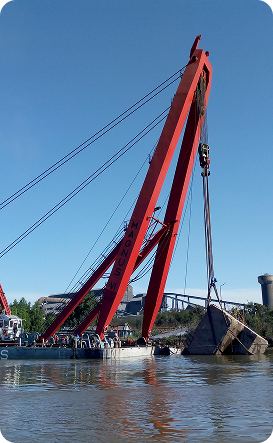 Remoción de Muelles y Estructuras Portuarias Siniestradas