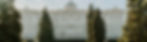 Royal Palace of Madrid from Sabatini Gardens in winter.